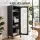 Artiss Slim Buffet Cabinet 45cm Black with Fluted Glass Door and Adjustable Shelves