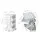 Artiss 5-Tier White Storage Trolley Cart - Stylish, Versatile Replica Boby Trolley with Fold-Out Shelves