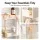 Artiss 3 Tier Slim Storage Trolley Narrow Utility Organiser Rack with Wheels and Hooks White