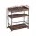Artiss Kitchen Island Rolling Serving Cart, Metal & Oak, 78x40x90cm, Mobile Storage with Wine & Glass Racks