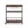 Artiss Kitchen Island Rolling Serving Cart, Metal & Oak, 78x40x90cm, Mobile Storage with Wine & Glass Racks