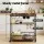 Artiss Kitchen Island Rolling Serving Cart, Metal & Oak, 78x40x90cm, Mobile Storage with Wine & Glass Racks