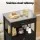 Artiss Kitchen Island Trolley 60cm Rolling Cart with Stainless Steel Top, Drawer, Cupboard, Black, Portable Storage