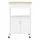 Artiss Kitchen Island Trolley 60cm Rolling Serving Cart with Drawer, Cupboard, MDF Top, Portable Storage, White/Oak