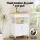 Artiss Kitchen Island Trolley 60cm Rolling Serving Cart with Drawer, Cupboard, MDF Top, Portable Storage, White/Oak