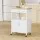 Artiss Kitchen Island Trolley 60cm Rolling Serving Cart with Drawer, Cupboard, MDF Top, Portable Storage, White/Oak