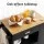 Artiss Kitchen Island Trolley with Storage Drawer and Cabinet White and Pine