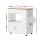 Artiss Mobile Kitchen Island Trolley, Engineered Wood, 75x46x92.5cm, Black/Pine - Versatile Cart for Kitchen & Bar