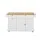 Artiss 150cm Kitchen Island Trolley Rolling Serving Cart White Oak Foldable Drop Leaf with AC and USB