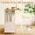 Artiss 150cm Kitchen Island Trolley Rolling Serving Cart White Oak Foldable Drop Leaf with AC and USB