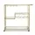Artiss Gold Bar Cart: 102cm Drink Trolley with Wine Rack, Glass Holder, Mirrored Shelves, and Lockable Casters