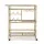 Artiss Gold Bar Cart 72cm - Elegant Drinks Trolley with Wine Rack, Glass Holder, Hooks, and Mirrored Glass Shelves
