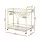 Artiss Marble Bar Cart - Gold Metal Frame, 85cm, Wine Rack & Glass Holder, Rolling Kitchen Island with Lockable Wheels