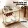 Artiss Marble Bar Cart - Gold Metal Frame, 85cm, Wine Rack & Glass Holder, Rolling Kitchen Island with Lockable Wheels