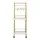 Artiss 3-Tier Bar Cart Trolley 41cm Mobile Kitchen Island with Wine Glass Holder Gold Marble Effect Shelves