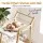 Artiss 3-Tier Bar Cart Trolley 41cm Mobile Kitchen Island with Wine Glass Holder Gold Marble Effect Shelves