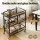 Artiss Bar Cart Drinks Trolley 72cm Black Walnut Metal Frame Wine Rack Glass Holder Removable Racks Hooks
