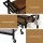 Artiss Bar Cart Drinks Trolley 72cm Black Walnut Metal Frame Wine Rack Glass Holder Removable Racks Hooks