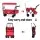 Gardeon Garden Cart with Removable Canopy, Steel & 600D Polyester, 92x55x100cm, Red - Versatile Outdoor Trolley