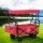 Gardeon Garden Cart with Removable Canopy, Steel & 600D Polyester, 92x55x100cm, Red - Versatile Outdoor Trolley