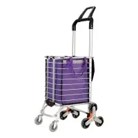 Emajin 35L Foldable Shopping Cart Trolley, Aluminium Frame, Stair Climbing Wheels, Water-Resistant, 20kg Capacity