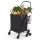 Emajin Folding Aluminium Stair Climbing Shopping Cart Trolley Black 50kg Capacity Foldable Utility Trolley for Groceries