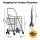 Emajin Folding Aluminium Stair Climbing Shopping Cart Trolley Black 50kg Capacity Foldable Utility Trolley for Groceries