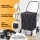 Emajin Folding Aluminium Stair Climbing Shopping Cart Trolley Black 50kg Capacity Foldable Utility Trolley for Groceries