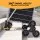 Emajin Folding Aluminium Stair Climbing Shopping Cart Trolley Silver Black Lightweight 50kg Capacity