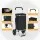 Emajin Foldable Shopping Trolley Cart 45KG Capacity, Aluminium Frame, Large 45L, Black, Water-Resistant, 2 Wheels