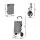 Emajin Foldable Shopping Trolley Cart 45kg, Aluminium Frame, 2 Side Pockets, Ice Bag, Water-Resistant, Grey