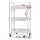 Artiss 3 Tier Storage Trolley Kitchen Cart, Steel Frame, 46x35.5x80cm, Organiser with Wheels, White