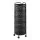Artiss 5-Tier Rotating Storage Trolley Kitchen Cart Black with 360° Wheels Magnetic Closure Detachable Baskets