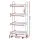 Artiss 4-Tier White Storage Trolley Kitchen Cart - Portable, Space-Saving, Steel Frame, 50kg Capacity, 1-Year Warranty