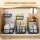 Artiss Under Sink Organiser Storage with 2 Slide-Out Drawers 5 Height Settings for Kitchen Bathroom Black