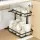 Artiss Under Sink Organiser Storage with 2 Slide-Out Drawers 5 Height Settings for Kitchen Bathroom Black