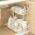 Artiss Under Sink Organiser Storage with 2 Slide-Out Drawers Adjustable Height White for Kitchen Bathroom Cabinets