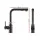 Cefito 44cm 304 Stainless Steel Single Bowl Kitchen Sink with Pull-Out Mixer Tap Set Black 6-Star WELS
