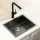 Cefito 44cm 304 Stainless Steel Single Bowl Kitchen Sink with Pull-Out Mixer Tap Set Black 6-Star WELS