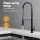 Cefito 70x45cm Stainless Steel Kitchen Sink Single Bowl Black with Pull Out Mixer Tap, R10 Corners, PVD Coating