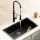 Cefito 70x45cm Stainless Steel Kitchen Sink Single Bowl Black with Pull Out Mixer Tap, R10 Corners, PVD Coating