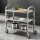 Cefito 3-Tier Stainless Steel Kitchen Trolley with Lockable Wheels, 89x50x83cm – Durable, Mobile, Easy to Assemble