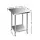 Cefito 610x610mm Stainless Steel Kitchen Bench - Durable 430 Grade with Adjustable Shelf & Legs for Home or Café Use