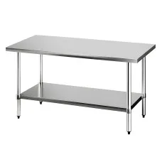 Cefito Stainless Steel Kitchen Bench 1524 x 762mm Commercial Grade 430 Steel Adjustable Shelf and Legs