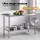 Cefito Stainless Steel Kitchen Bench 1524 x 762mm Commercial Grade 430 Steel Adjustable Shelf and Legs