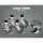 Cefito 610x610mm Stainless Steel Kitchen Bench with Wheels - Durable 430 Steel, Adjustable Shelves, Lockable Castors