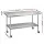 Cefito Stainless Steel Kitchen Bench 1524mm Commercial Work Table with Splash-back and Adjustable Shelf