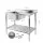 Cefito 100x60cm Stainless Steel Sink Bench - Durable 304 Stainless, Adjustable Shelf & Feet, Food Grade Finish