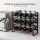 Artiss 3-Tier Freestanding Wine Rack 12-Bottle Modular Stackable Metal Countertop Display Shelf Black