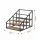 Artiss 4-Tier Tabletop Wine Rack Holds 16 Bottles Black Metal Frame Wood-Look Shelves 43x36x32.5cm (Compact)
